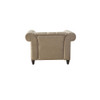 ACME 52422 Aurelia Chair with 1 Pillow, Beige Linen