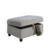 ACME Belville Ottoman w/Storage, Gray Velvet