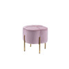 ACME 96462 Bergia Ottoman, Blush Pink Velvet