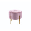 ACME Bergia Ottoman, Blush Pink Velvet