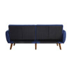 ACME 57190 Bernstein Adjustable Sofa, Blue Linen & Walnut Finish