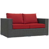 Modway Sojourn Outdoor Patio Sunbrella® Loveseat EEI-1851-CHC-RED Canvas Red