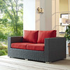 Modway Sojourn Outdoor Patio Sunbrella® Loveseat EEI-1851-CHC-RED Canvas Red