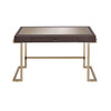 ACME Boice Desk, Espresso PU & Champagne