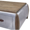 ACME 82855 Brancaster Coffee Table, Antique Oak & Aluminum