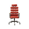 ACME Calan Executive Office Chair, Antique Red Top Grain Leather