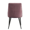 ACME 74012 Caspian Side Chair, Pink Fabric & Black Finish