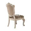 ACME 63542 Chantelle Side Chair (Set-2), Rose Gold PU & Pearl White