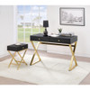 ACME 92310 Coleen Desk, Black & Brass