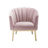 ACME Colla Accent Chair, Blush Pink Velvet & Gold