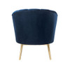 ACME 59815 Colla Accent Chair, Midnight Blue Velvet & Gold