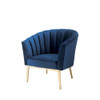 ACME 59815 Colla Accent Chair, Midnight Blue Velvet & Gold