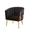 ACME 59817 Colla Accent Chair, Gray Velvet & Gold