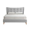 ACME Duran Eastern King Bed, Light Gray Fabric