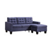 ACME 56650 Earsom Sofa and Ottoman, Blue Linen