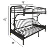 ACME 02091W-BK Eclipse Twin/Full/Futon Bunk Bed, Black