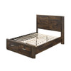 ACME 24200Q Elettra Queen Bed with Storage, Rustic Walnut