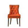ACME Farren Side Chair, Orange Velvet & Espresso Finish