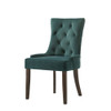 ACME 77166 Farren Side Chair, Green Velvet & Espresso Finish
