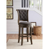 ACME 96456 Glison Counter Height Chair, Charcoal Fabric & Walnut