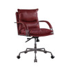 ACME 92536 Haggar Executive Office Chair, Vintage Red Top Grain Leather