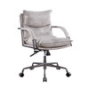 ACME 92537 Haggar Executive Office Chair, Vintage White Top Grain Leather