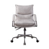 ACME Haggar Executive Office Chair, Vintage White Top Grain Leather