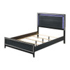 ACME 28430Q Haiden Queen Bed, LED & Weathered Black Finish