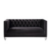 ACME Heibero Loveseat w/2 Pillows, Black Velvet