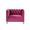 ACME Heibero Chair, Burgundy Velvet