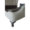 ACME 28827EK House Delphine Eastern King Bed, Two Tone Ivory Fabric & Charcoal Finish