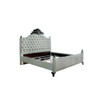 ACME 28850Q House Delphine Queen Bed, Two Tone Ivory Fabric & Charcoal Finish