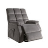 ACME Ipompea Recliner w/Power Lift & Massage, Gray Velvet