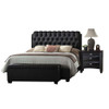 ACME Ireland II Queen Bed (Button Tufted), Black PU (1Set/2Ctn)