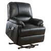 ACME 59285 Ixora Recliner with Power Lift & Massage, Black PU