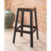 ACME 72332 Jacotte Bar Stool (1 Piece), Natural & Black, 30" Seat Height