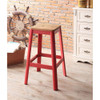 ACME 72334 Jacotte Bar Stool (1 Piece), Natural & Red, 30" Seat Height