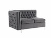 ACME 57371 Jaszira Modular - Armless Loveseat with 2 Pillows, Gray Velvet