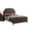 ACME Lancaster Queen Bed, Espresso PU & Espresso (1Set/2Ctn)