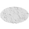 Modway Lippa 48" Oval-Shaped Artificial Marble Coffee Table EEI-2022-WHI White