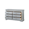 ACME 26705 Louis Philippe III Dresser, Platinum