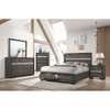 ACME 25970Q Naima Queen Bed with Storage, Black (1Set/3Ctn)