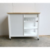 ACME 98315 Ottawa Kitchen Cart, Natural & White