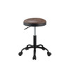 ACME Ouray Adjustable Stool w/Swivel (Set-2), Vintage Mocha PU & Black