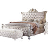 ACME Picardy Fabric & Antique Pearl Bed