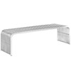 Modway Pipe 60" Stainless Steel Bench EEI-2103-SLV