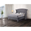 ACME 25820Q Rebekah Queen Bed, Gray Velvet (1Set/3Ctn)