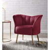 ACME 59795 Reese Accent Chair, Burgundy Velvet & Gold