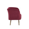 ACME 59795 Reese Accent Chair, Burgundy Velvet & Gold