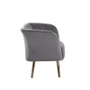 ACME 59797 Reese Accent Chair, Gray Velvet & Gold